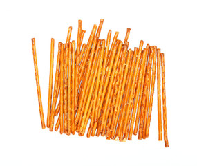 Bread sticks isolated on white background.