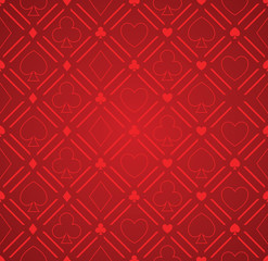 Seamless Abstract Poker Pattern Red