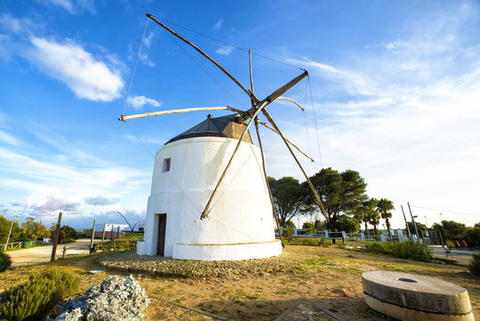 Old windmill in Vejer de la Frontera, Andalusia, Spain.