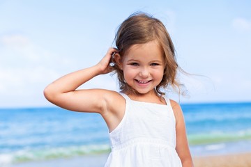 Beach, holiday, girl.