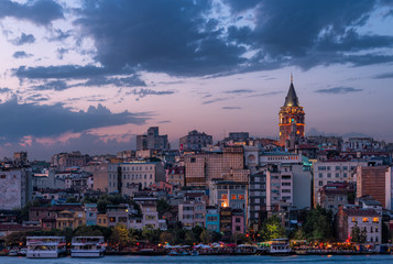 Obraz premium Galata Tower at Sunset