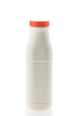 Milk bottle isolated on white