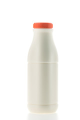 Milk bottle isolated on white