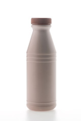 Chocolate Milk bottle isolated on white