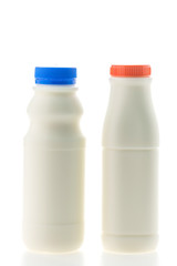 Milk bottle isolated on white