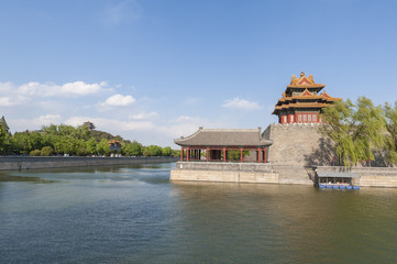 Fototapeta na wymiar Scenery of watchtower of Forbidden City