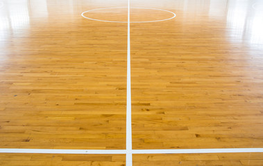 Obraz premium wooden floor basketball court