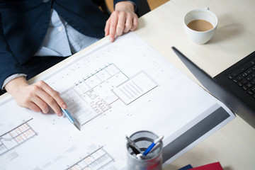 Architect in the office