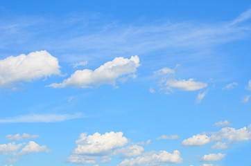 Naklejka na ściany i meble The blue sky with clouds