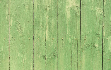 Fototapeta na wymiar Holz Hintergrund - grüne Latten