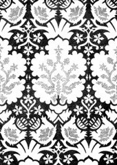 Hand-drawn floral seamless pattern vintage background. Black and white pattern can be used for wallpaper, textile, pattern fills, web page background, surface textures, packaging, and invitations