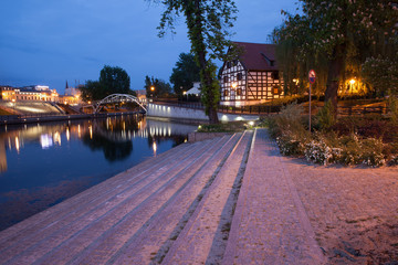 City of Bydgoszcz by Night in Poland