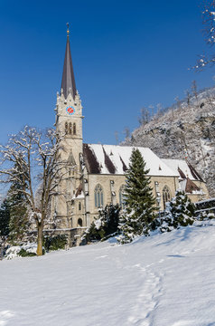 Cathedral of St. Florin in Vaduz Liechtenstein 