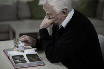 Widower remembering deceased wife