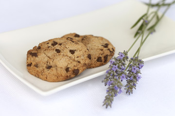 Chocolate Chip Cookies with lavender