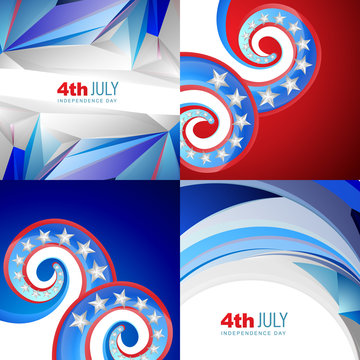 american flag abstract background with creative illustration