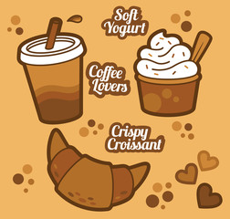 food and beverage cute icon