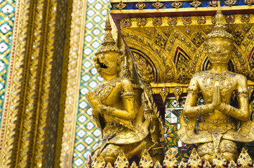 Guardian at Emerald Buddha Temple Bangkok Thailand