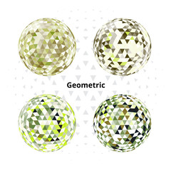 Geometric circle on white background. vector illustration