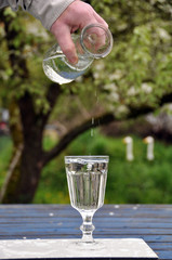 Wasser eingießen