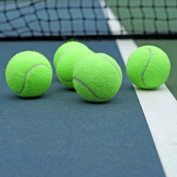 pile of tennis ball