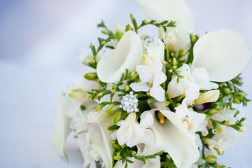 wedding bouquet on a white background