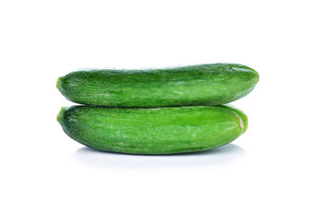 mini cucumbers isolated on white background