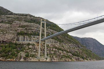 Transporter bridge in Norwegian fjords