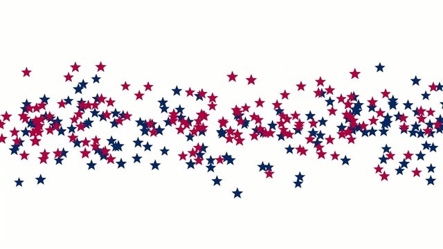 independence day - blue and red stars