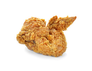 Fried Chicken Wings on white background