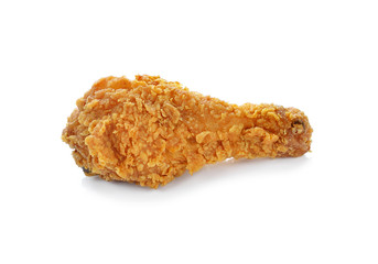Fried chicken on white background
