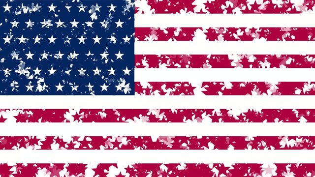 Amerikanische Fahne aus Sternen