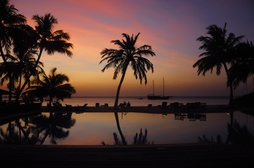 Obraz na płótnie Canvas Sunset at Meeru island , Maldives