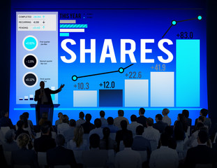 Naklejka premium Shares Sharing Shareholder Corporate Concept