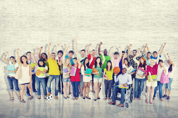 Obraz premium Community Diversity Group Cheerful Happiness Team Concept