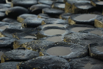Giant's causeway - tourist site in Northern Ireland (UK)