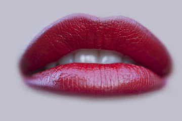 Naklejka premium Girl's open mouth