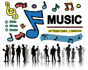 Music Notes Song Entertainment Media Concept