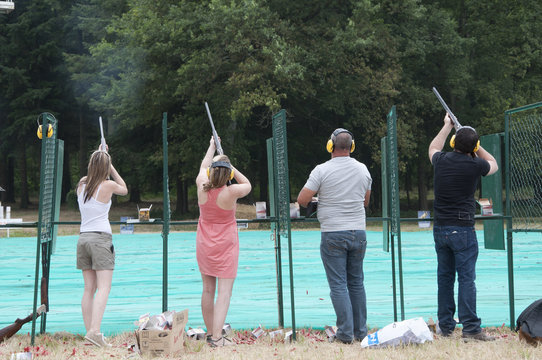 Entrainement de tir ball-trap