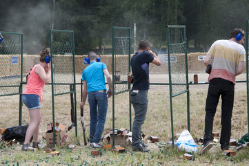 Entrainement de tir ball-trap