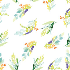 Watercolor flower pattern