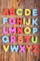 Plastic alphabet letters