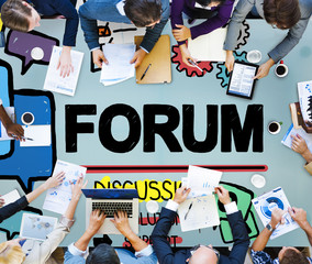 Obraz premium Forum Chat Message Discuss Talk Topic Concept