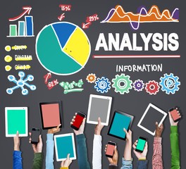 Obraz premium Analysis Analytics Analyze Data Information Statistics Concept
