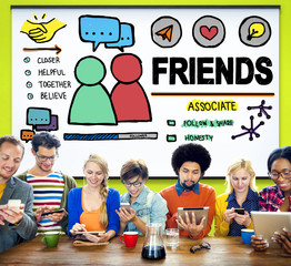 Friends Group People Social Media Loyalty Concept