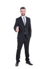 Geschäftsmann mit Daumen hoch Porträt