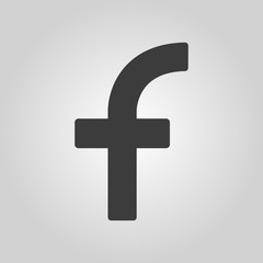 Obraz premium The letter f icon. Letter F symbol. Flat