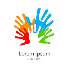 Fototapeta premium hand logo