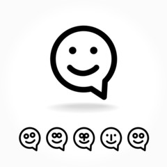 happy smile speech bubble