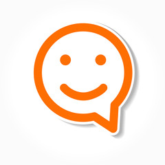 happy smile speech bubble